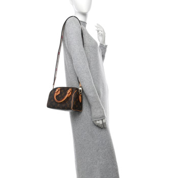 LOUIS VUITTON Monogram Speedy Bandouliere 20 Black