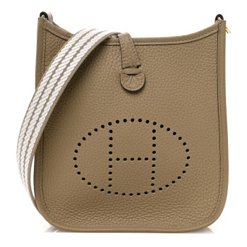 HERMES Taurillon Clemence Sangle Evelyne TPM Beige Marfa