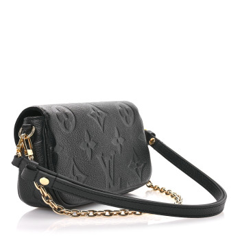 LOUIS VUITTON Empreinte Monogram Giant Ivy Wallet On Chain Black