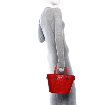 CHRISTIAN DIOR Patent Ultimate Tote Red