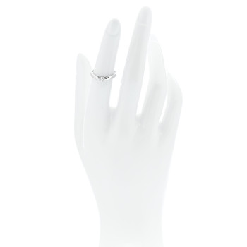 TIFFANY Platinum Diamond .19ct Harmony Solitaire Engagement Ring 49 5