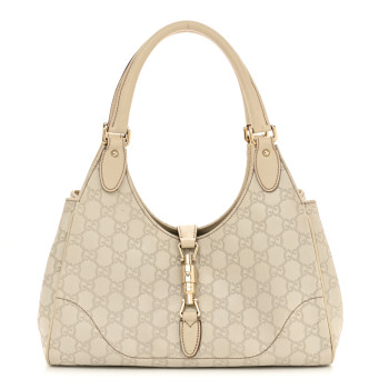 GUCCI Guccissima Bardot Tote Off White
