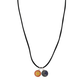 HERMES Lacquered Palladium Eclipse Necklace Rocabar H