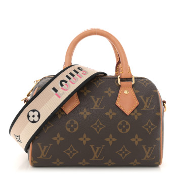 LOUIS VUITTON Monogram Speedy Bandouliere 20 Black