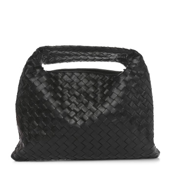 BOTTEGA VENETA Nappa Intrecciato Small Hop Black