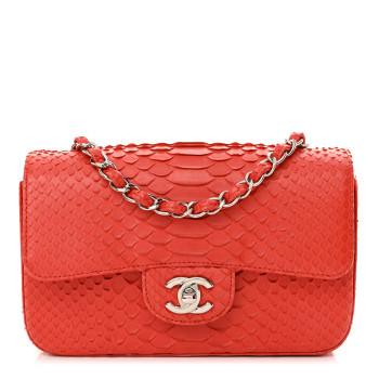 CHANEL Snakeskin Mini Rectangular Flap Red CHANEL Snakeskin Mini Rectangular Flap Red