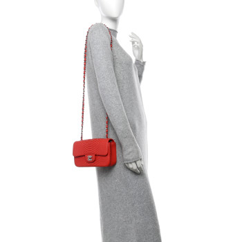 CHANEL Snakeskin Mini Rectangular Flap Red CHANEL Snakeskin Mini Rectangular Flap Red