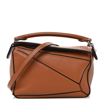 LOEWE Calfskin Mini Puzzle Bag Tan