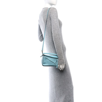 LOEWE Calfskin Mini Puzzle Bag Light Blue