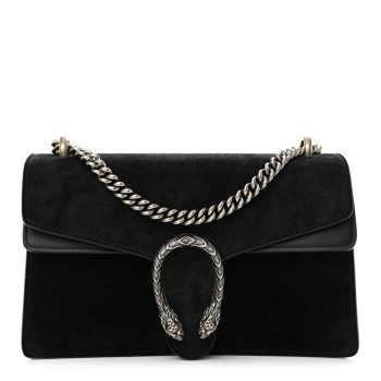 GUCCI Suede Small Dionysus Shoulder Bag Black
