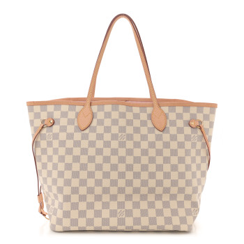 LOUIS VUITTON Damier Azur Neo Neverfull MM Rose Ballerine