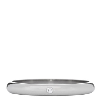CARTIER Platinum Diamond 2.6mm 1895 Wedding Band Ring 58 8.5