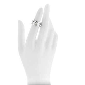 BULGARI 18K White Gold B.Zero1 Three-Band Ring 48 4.5