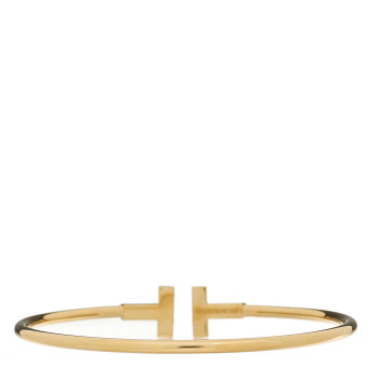TIFFANY 18K Yellow Gold T Wire Bracelet