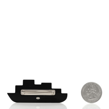 CHANEL Resin CC Cruise Ship Brooch Multicolor
