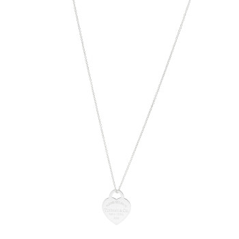 TIFFANY Sterling Silver Small Return To Tiffany Heart Pendant Necklace