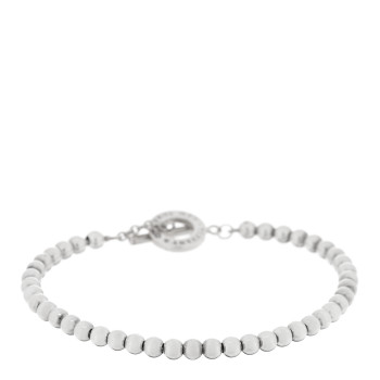 TIFFANY Sterling Silver 4mm Beads Toggle Bracelet