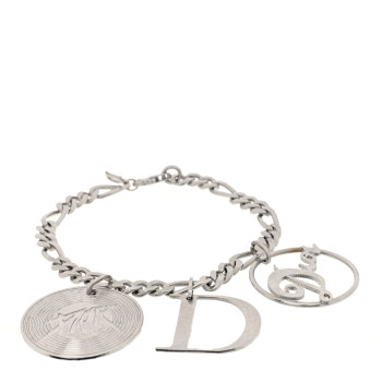 CHRISTIAN DIOR Metal Charm Bracelet Silver CHRISTIAN DIOR Metal Charm Bracelet Silver