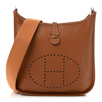 HERMES Taurillon Clemence Evelyne PM Gold HERMES Taurillon Clemence Evelyne PM Gold