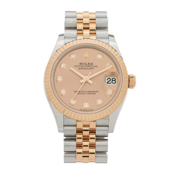 ROLEX Stainless Steel 18K Everose Gold Diamond 31mm Oyster Perpetual Datejust Watch Sundust 278271