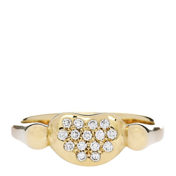 TIFFANY 18K Yellow Gold Diamond Elsa Peretti Bean Wire Ring 47 4.25