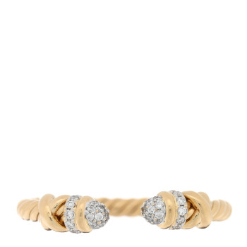 DAVID YURMAN 18K Yellow Diamond Petite Helena Open Ring 55 7.25