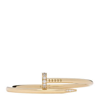 CARTIER 18K Yellow Gold Diamond Juste Un Clou Bracelet 16