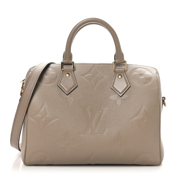 LOUIS VUITTON Empreinte Monogram Giant Speedy Bandouliere 25 Tourterelle