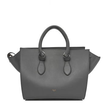 CELINE Smooth Calfskin Small Tie Knot Tote Crystal Grey