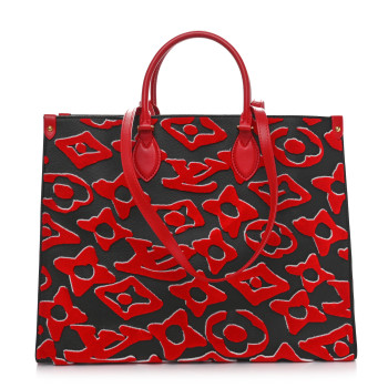 LOUIS VUITTON X UF Tufted Monogram Onthego GM Black Red