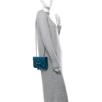 GUCCI Microguccissima Mini Emily Shoulder Bag Deep Cobalt