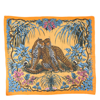 HERMES Silk Jungle Love Rainbow Shawl