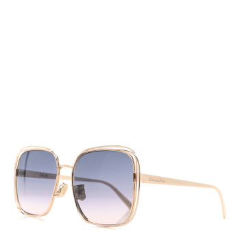 CHRISTIAN DIOR Metal FilDior S1U Square Sunglasses Gold