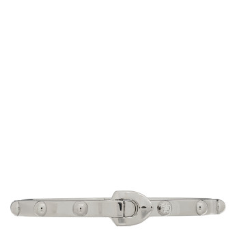 LOUIS VUITTON 18K White Gold Clous Studded Bangle Bracelet 17