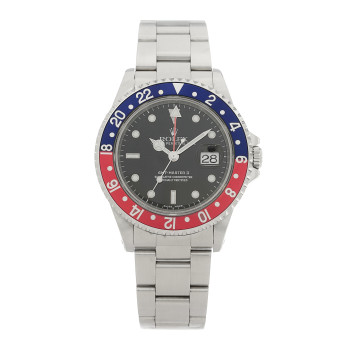 ROLEX Stainless Steel 40mm Oyster Perpetual Date GMT Master Ⅱ Pepsi Watch 16710