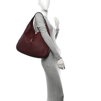 GUCCI Soft Grained Calfskin Large Jackie Hobo Chardonnay