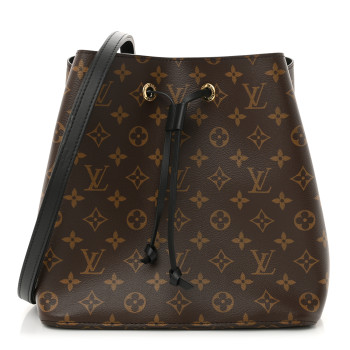 LOUIS VUITTON Monogram Neonoe MM Black