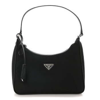 PRADA Tessuto Nylon Saffiano Mini Re-Edition 2005 Bag Black