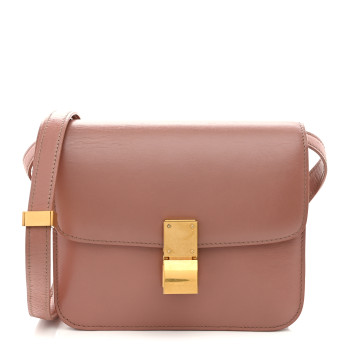 CELINE Box Calfskin Teen Classic Box Flap Bag Antique Rose