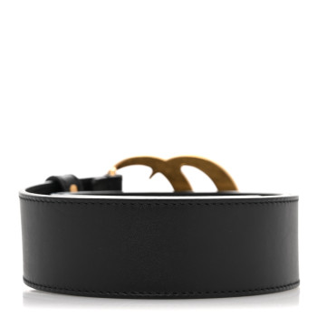 GUCCI Calfskin Double G 40mm Belt 75 30 Black