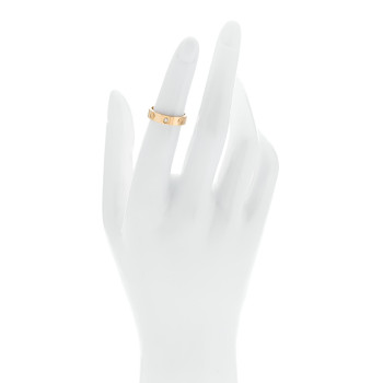 CARTIER 18K Yellow Gold Diamond 4mm LOVE Wedding Band Ring 48 4.5