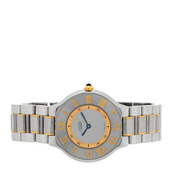 CARTIER Stainless Steel 18K Yellow Gold 31mm Must De 21 Quartz Watch
