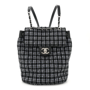 CHANEL Tweed Small Urban Spirit Backpack Black White