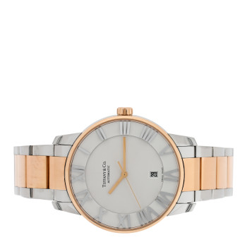 TIFFANY Stainless Steel 18K Rose Gold 42mm Atlas Automatic Watch