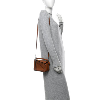 LOEWE Calfskin Mini Puzzle Bag Tan