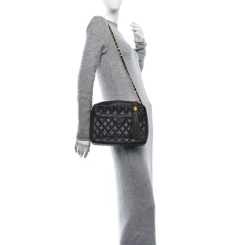 CHANEL Caviar Quilted Camera Case Black
