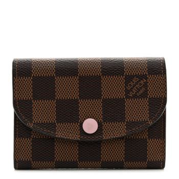 LOUIS VUITTON Damier Ebene Rosalie Coin Purse Rose Ballerine