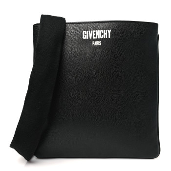 GIVENCHY Calfskin Logo Messenger Bag Black