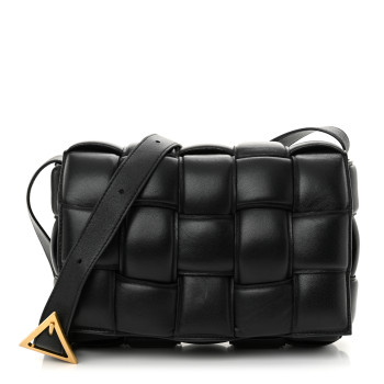 BOTTEGA VENETA Nappa Maxi Intreccio Padded Cassette Crossbody Bag Black