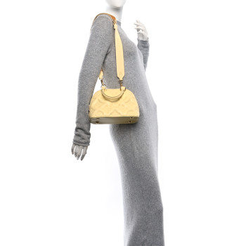 LOUIS VUITTON Calfskin Bubblegram Alma BB Banana
